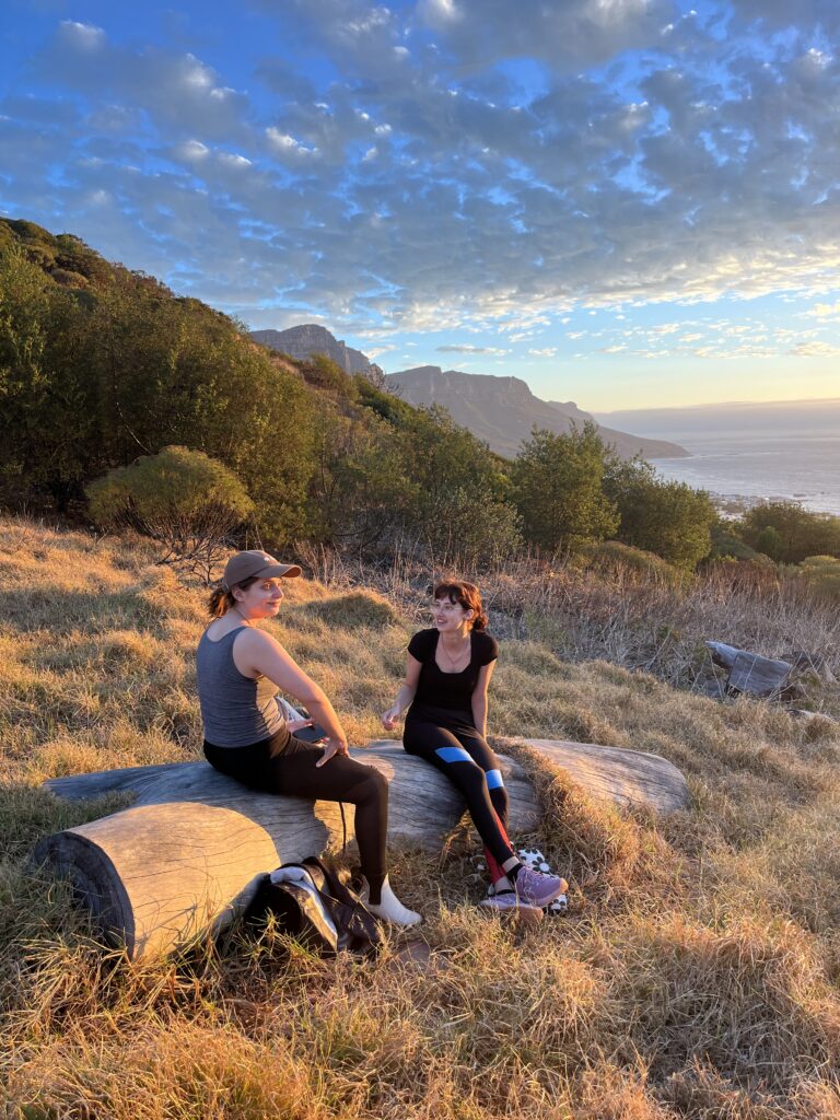 lesbian hikers on the mountain